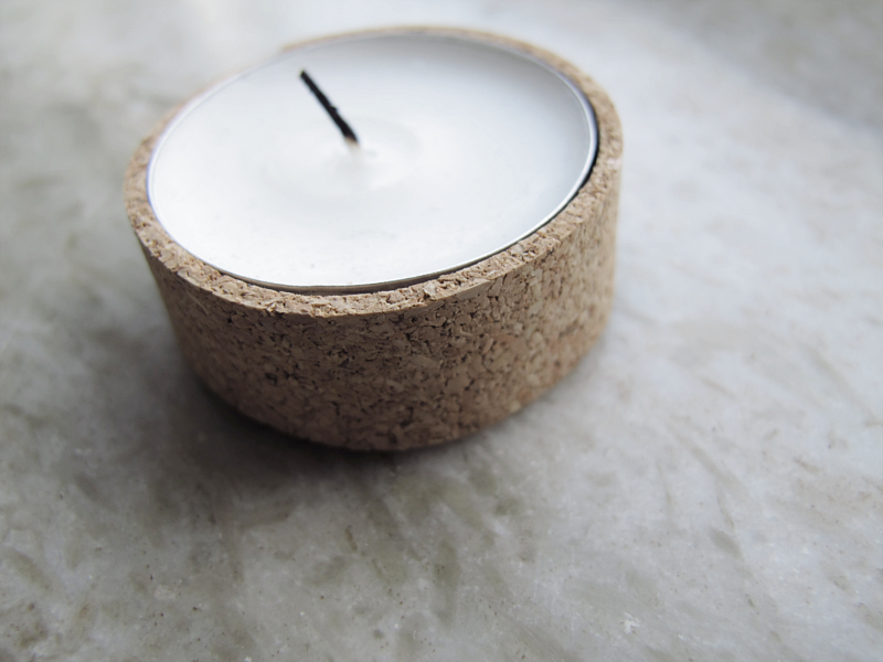 diy cork candleholder